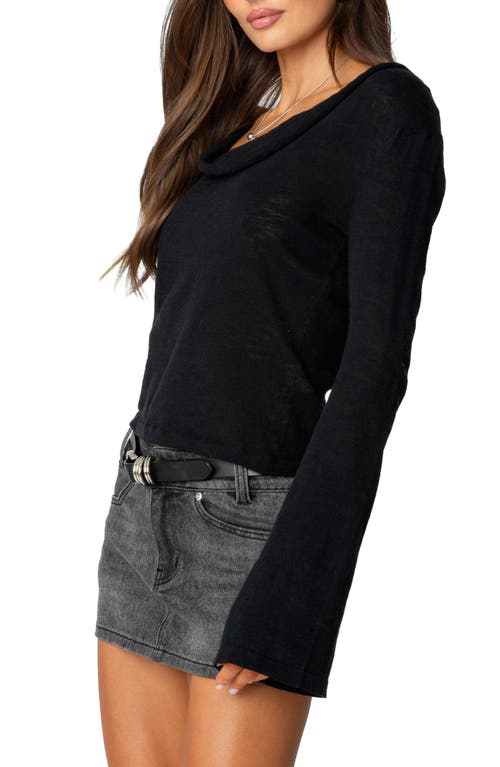 Shop Edikted Amira Cowl Neck Sweater In Black