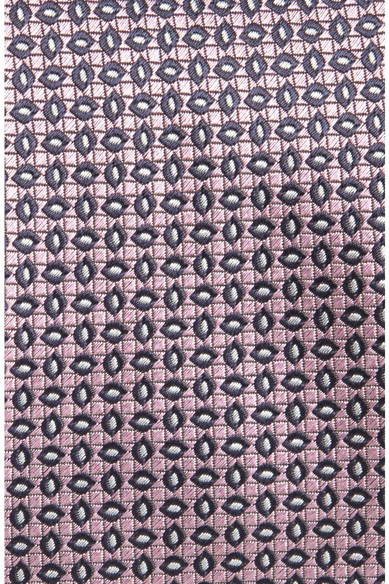 Cinque Pieghe Geo Jacquard Silk Tie, Alternate, color, PINK