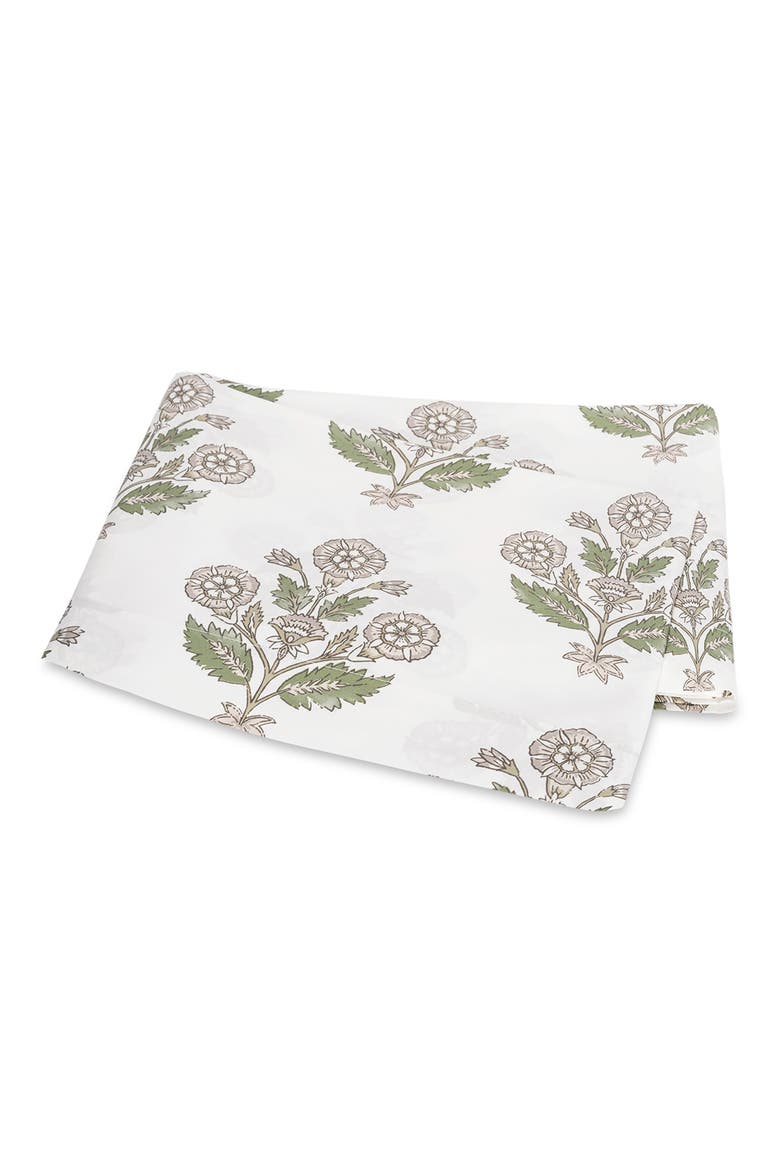 Dalila 500 Thread Count Cotton Percale Flat Sheet, Main, color, PEBBLE