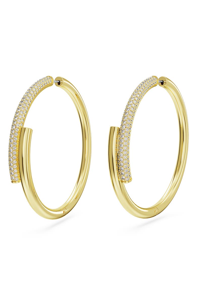 Swarovski Dextera Crystal Bypass Hoop Earrings, Alternate, color, 