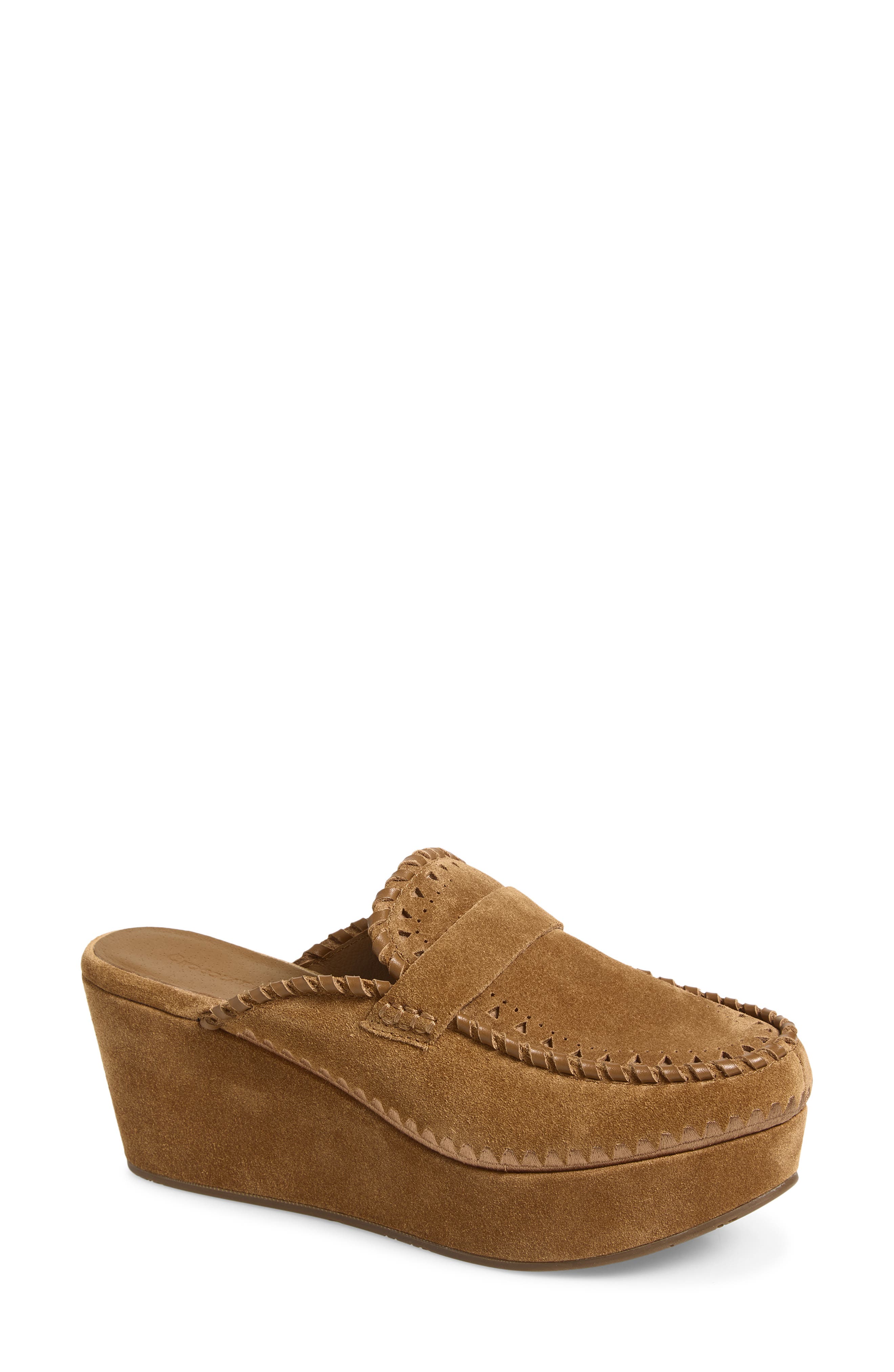 Welsh Wedge Mule, Main, color, CAMEL SUEDE