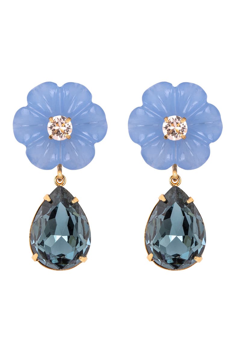 Juna Drop Earrings, Main, color, BLUE CHALCEDONY