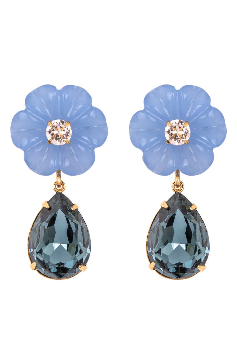 Jennifer Behr Juna Drop Earrings, Main, color, Blue Chalcedony