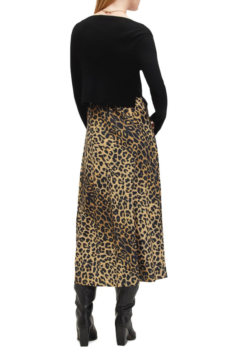 AllSaints Hera Crop Sweater & Midi Slipdress Set, Alternate, color, 