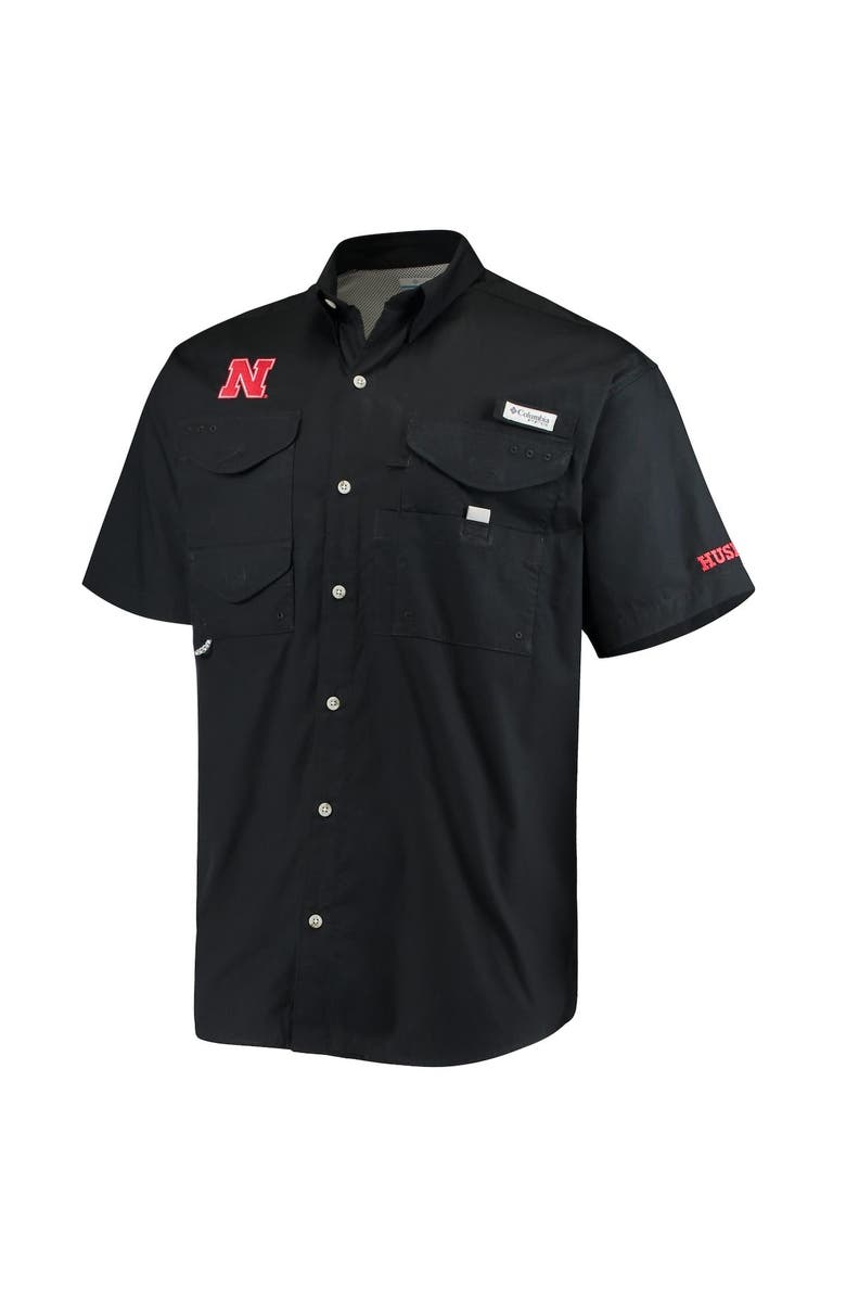 Columbia Men's Columbia Black Nebraska Huskers PFG Bonehead Shirt, Alternate, color,