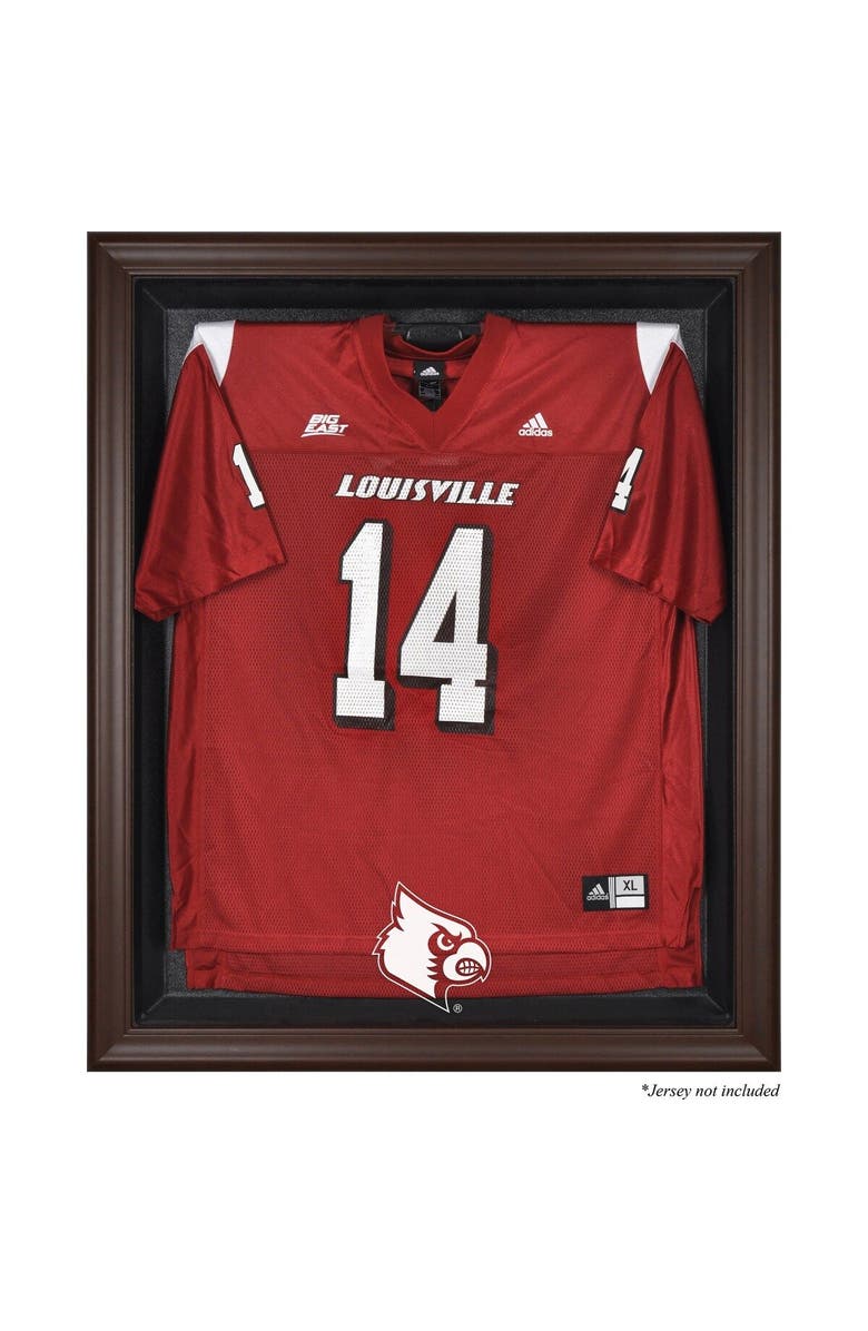 FANATICS AUTHENTIC Louisville Cardinals Brown Framed Logo Jersey Display Case, Main, color, 