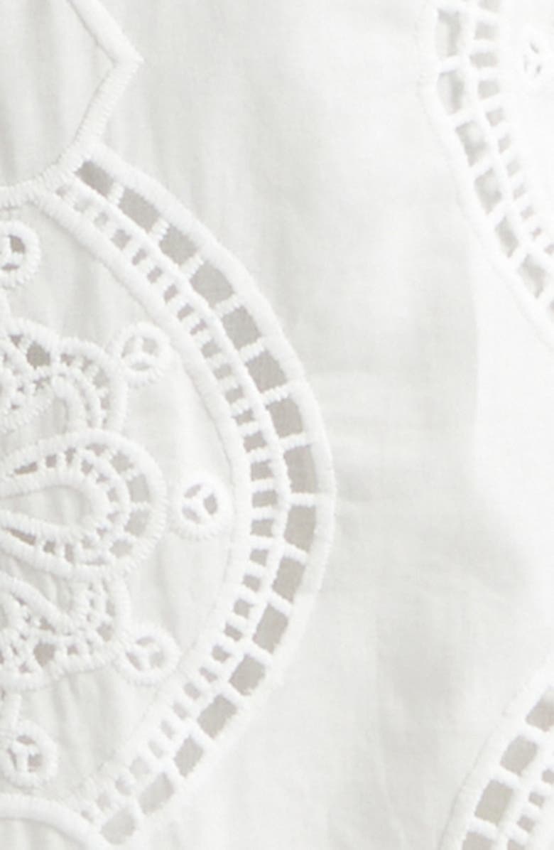 Camilla A Tiled Wonderland Eyelet Tie Waist Shirtdress, Alternate, color, A Tiled Wonderland