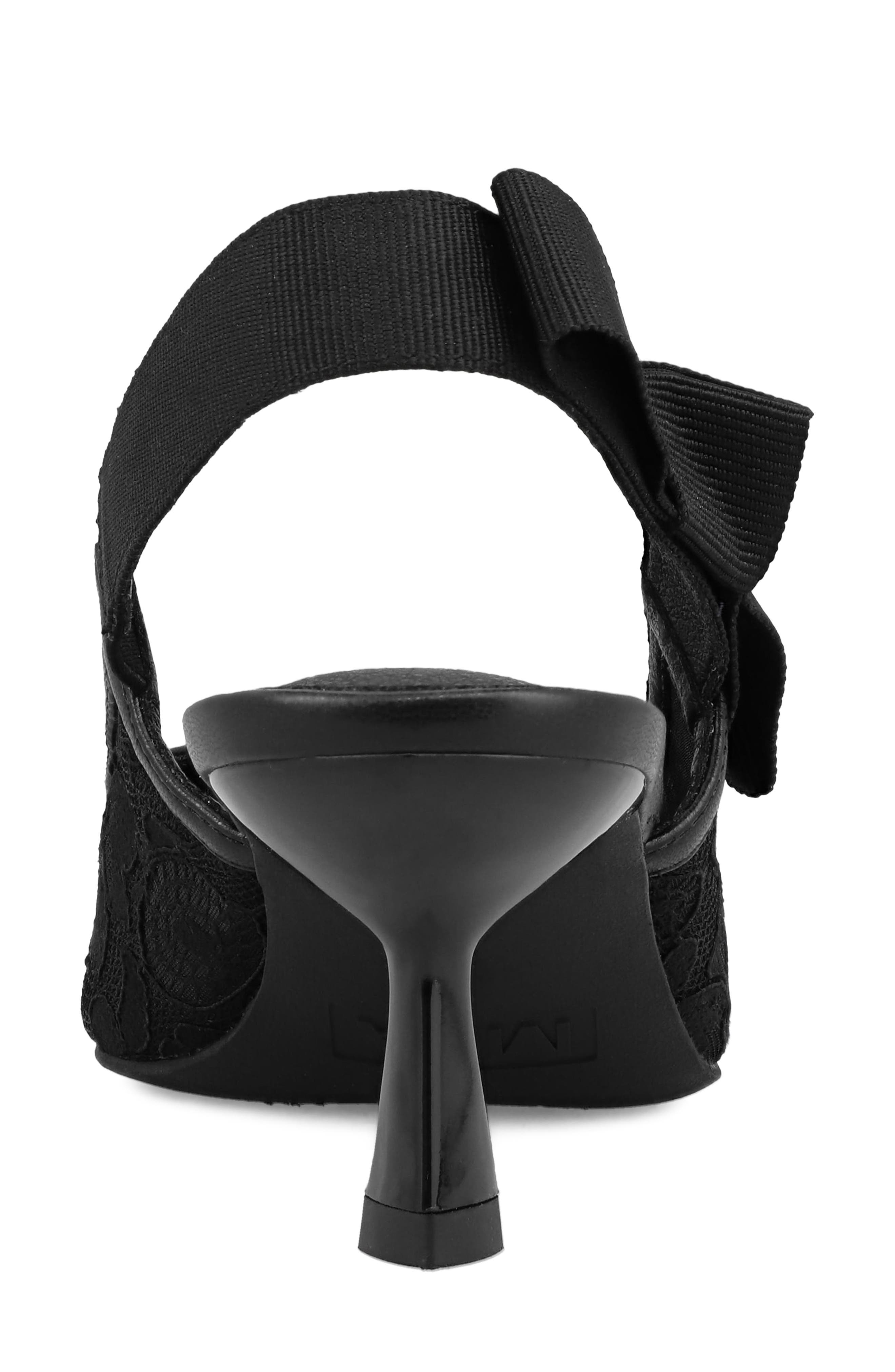 MIA Naida Slingback Pointed Toe Pump, Alternate, color, Black