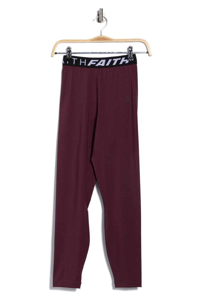 Exposed Waistband Full Length Leggings, Alternate, color, WINE TASTING/ MALBEC