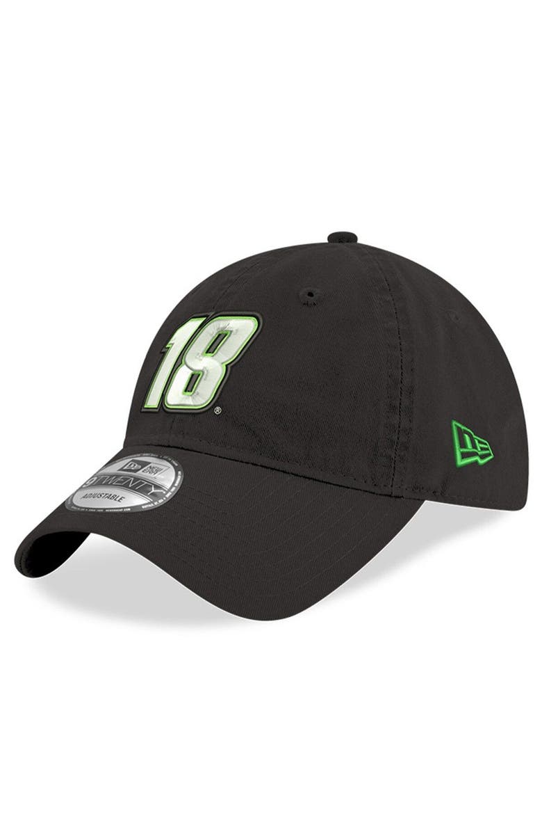 New Era Men's New Era Black Kyle Busch Enzyme Washed 9TWENTY Adjustable Hat, Main, color, 