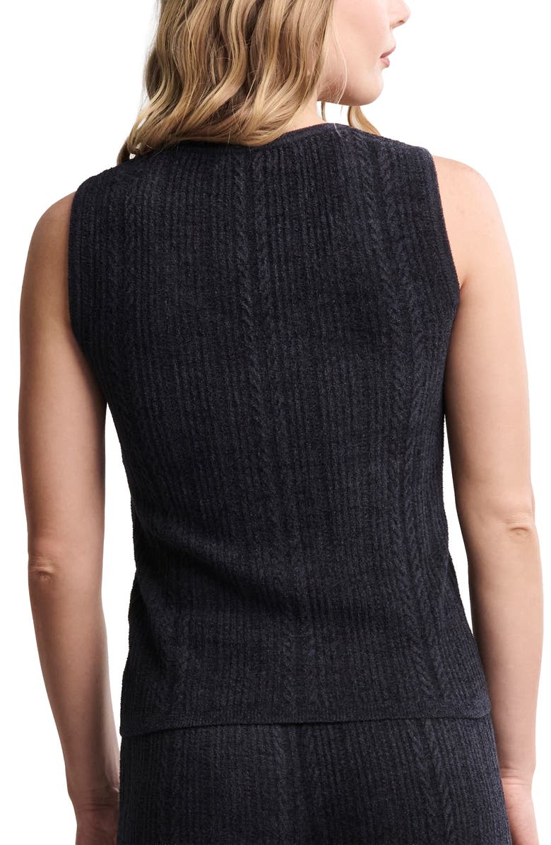 Barefoot Dreams<sup>®</sup> CozyChic<sup>™</sup> Cable Knit Tank, Alternate, color, Black