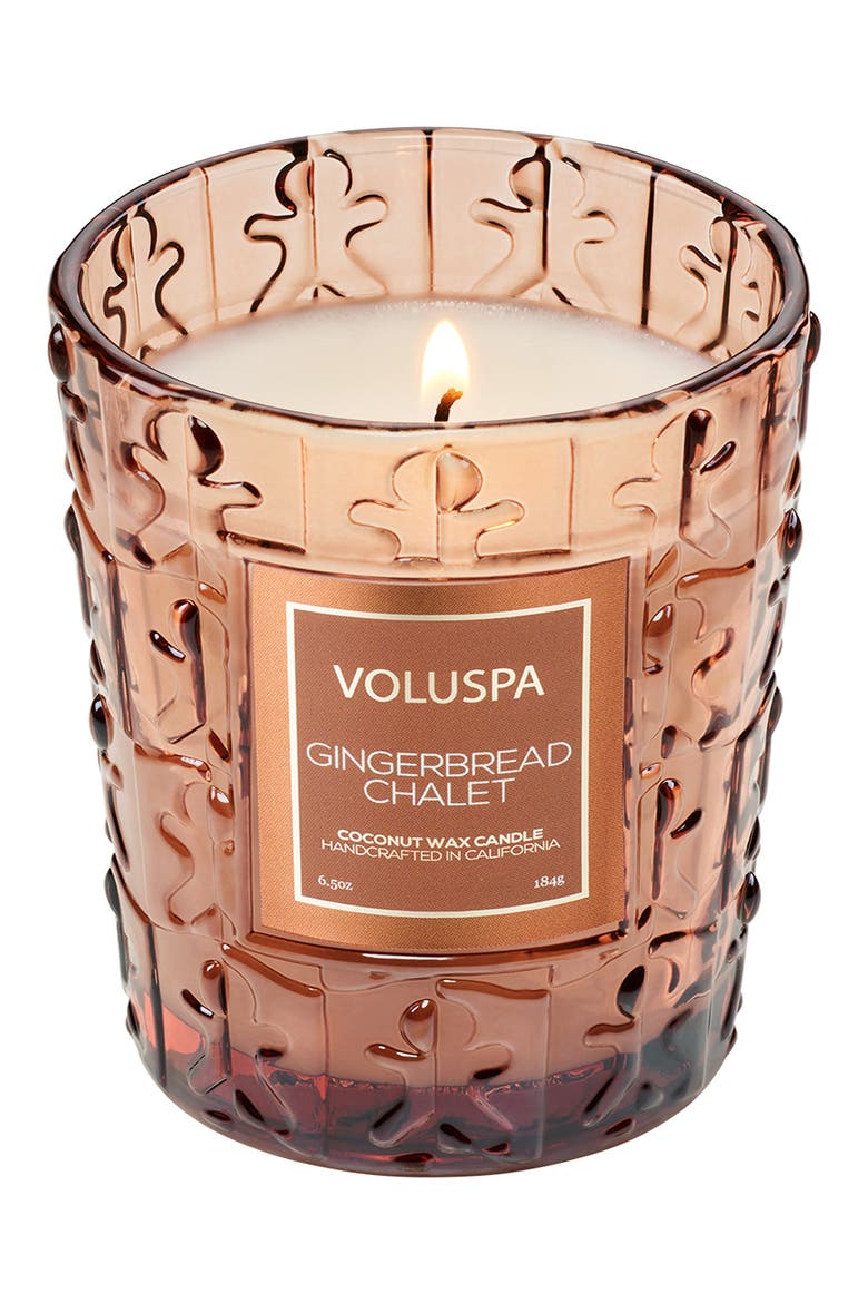 Gingerbread Chalet Classic Candle, Alternate, color, BROWN
