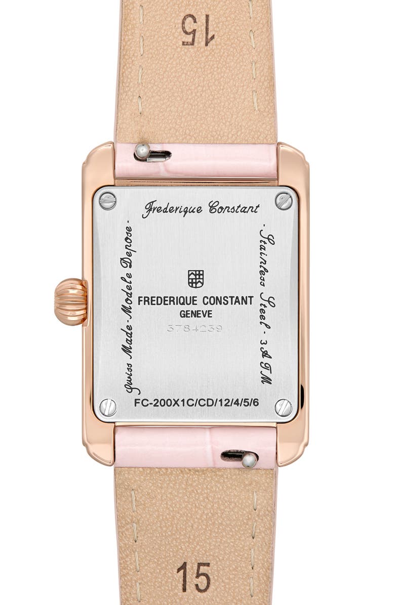 FREDERIQUE CONSTANT Classic Leather Strap Watch, 21mm x 23mm, Alternate, color, 