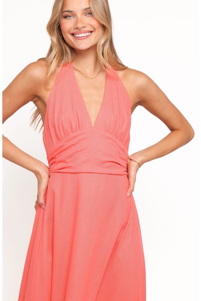 Marie Halter Maxi Dress, Alternate, color, CORAL