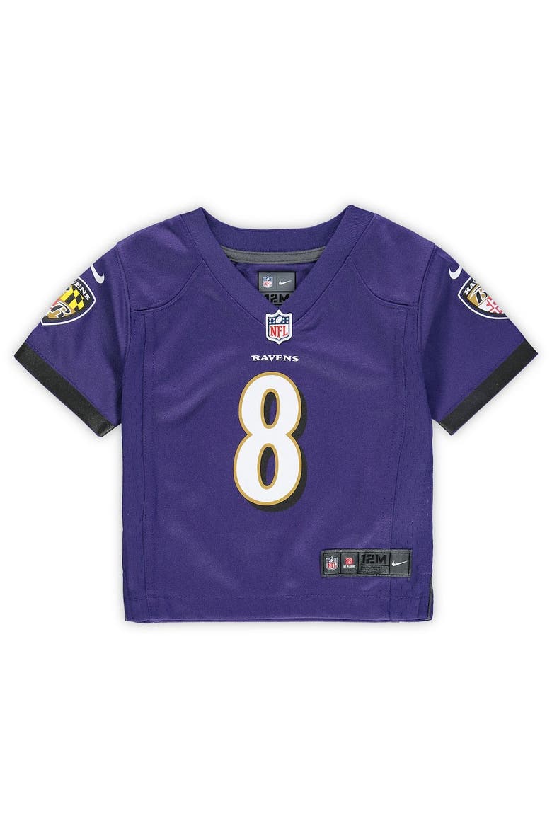 Infant Nike Lamar Jackson Purple Baltimore Ravens Game Jersey, Alternate, color, PURPLE