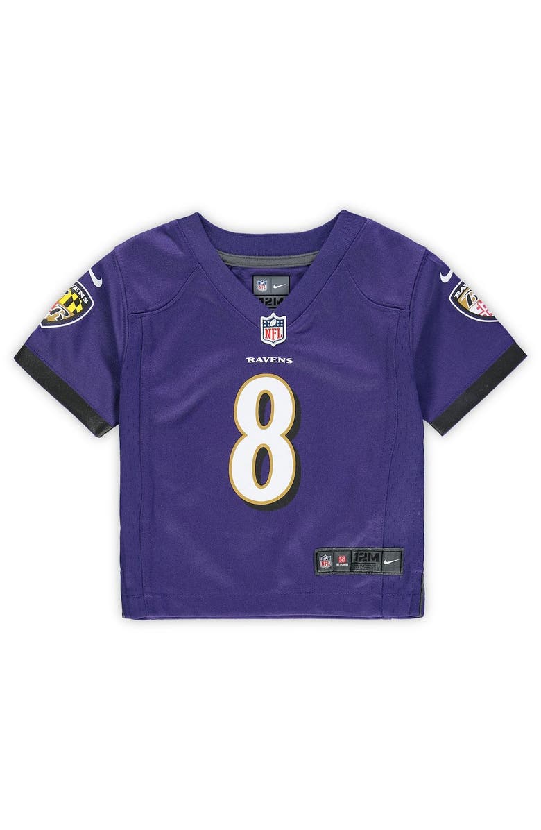 Nike Infant Nike Lamar Jackson Purple Baltimore Ravens Game Jersey, Alternate, color, Purple