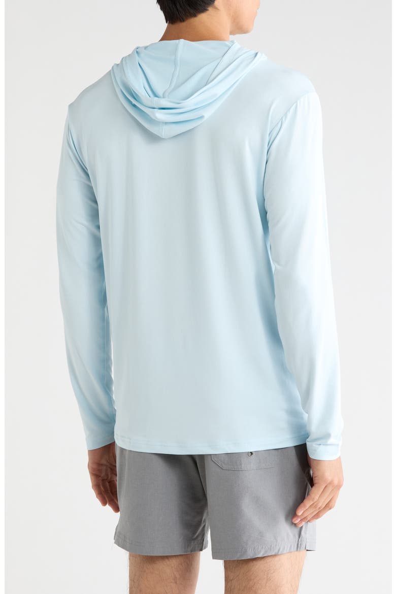 UPF 50+ Long Sleeve Hooded Sunshirt, Alternate, color, BLUE