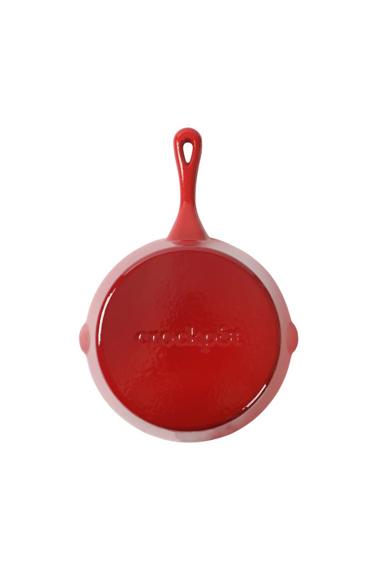 8 Inch Enameled Cast Iron Round Skillet, Alternate, color, Red
