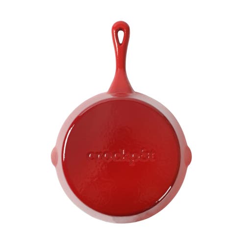 Crock-pot Artisan 8 Inch Enameled Cast Iron Round Skillet In Gradient Red In Red