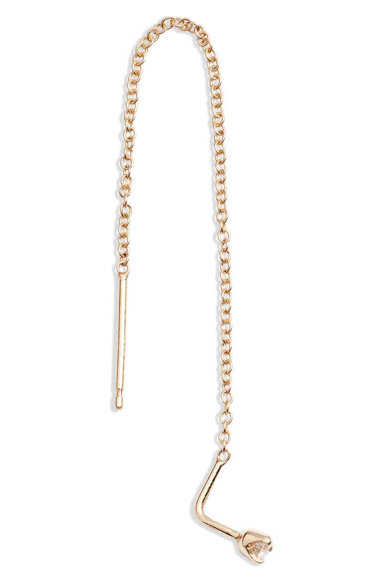 Diamond Threader Earrings, Alternate, color, YELLOW GOLD