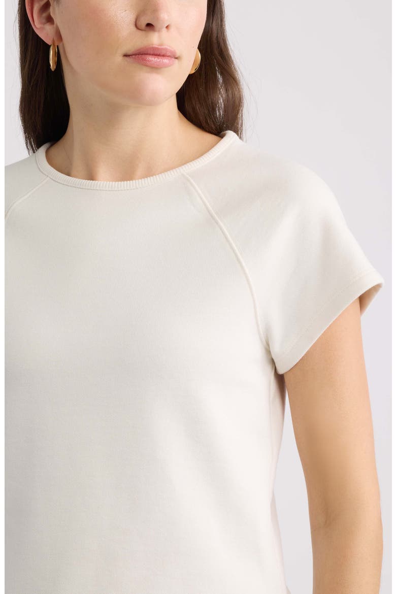 Short Sleeve Terry Sweatshirt, Alternate, color, IVORY CLOUD