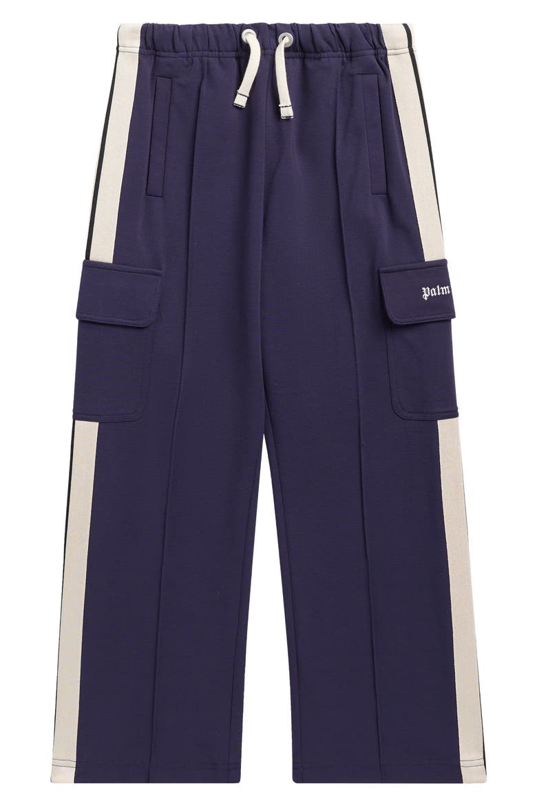 Kids' New Track Loose Fit Cargo Pants, Main, color, NAVY BLUE - OFF WHITE