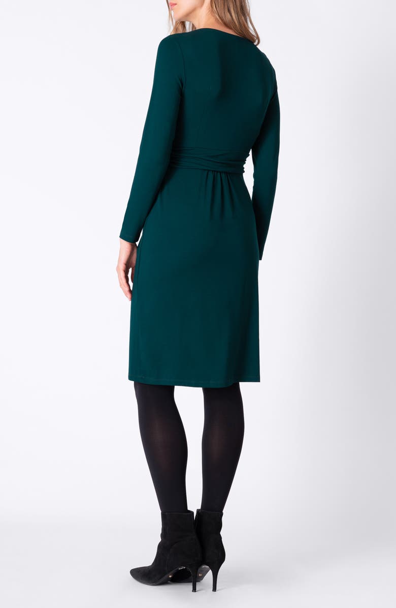 Seraphine Pleated Waist Long Sleeve Maternity/Nursing Dress, Alternate, color, 