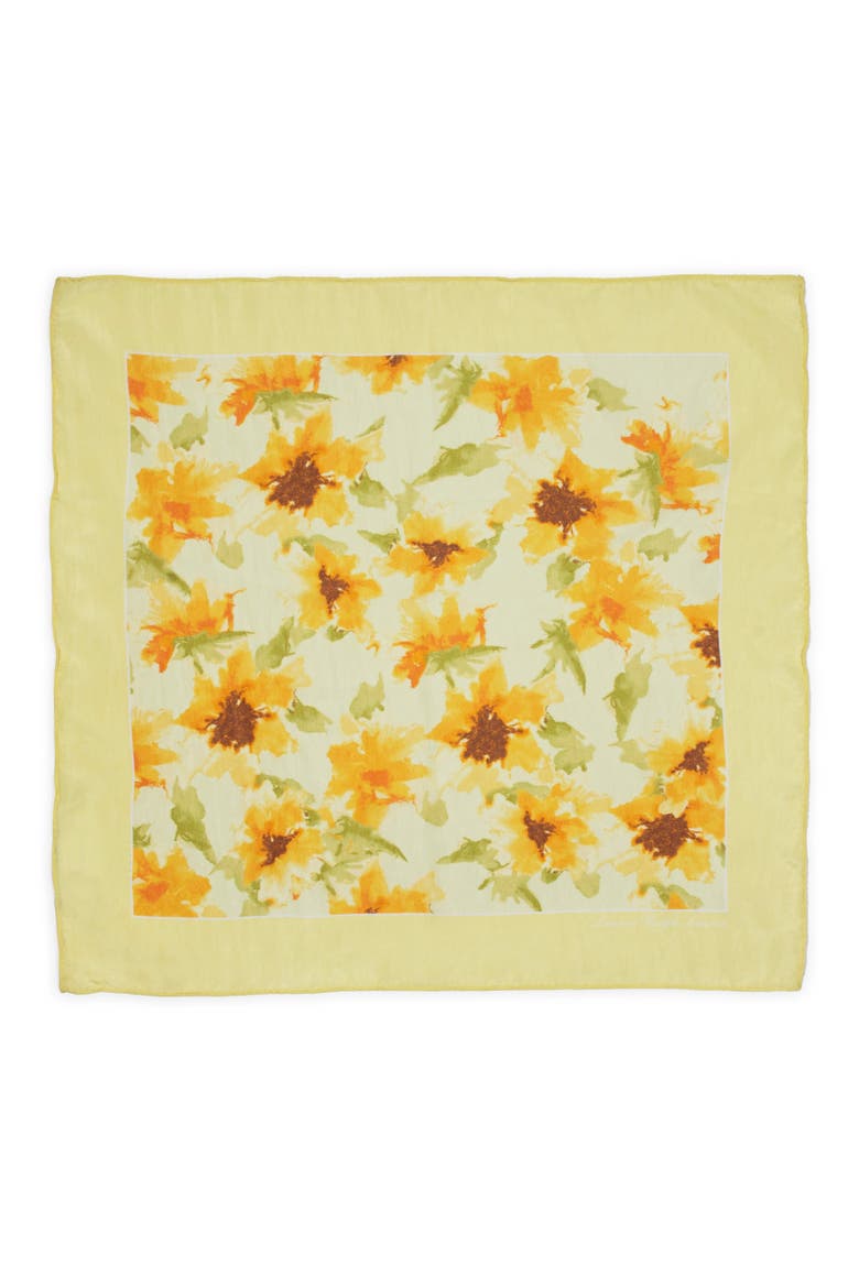 Yellow Floral Square, Main, color, Lemon Sorbet