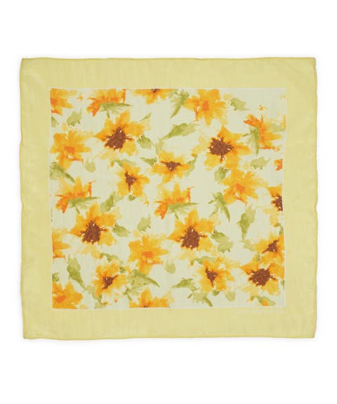 Yellow Floral Square