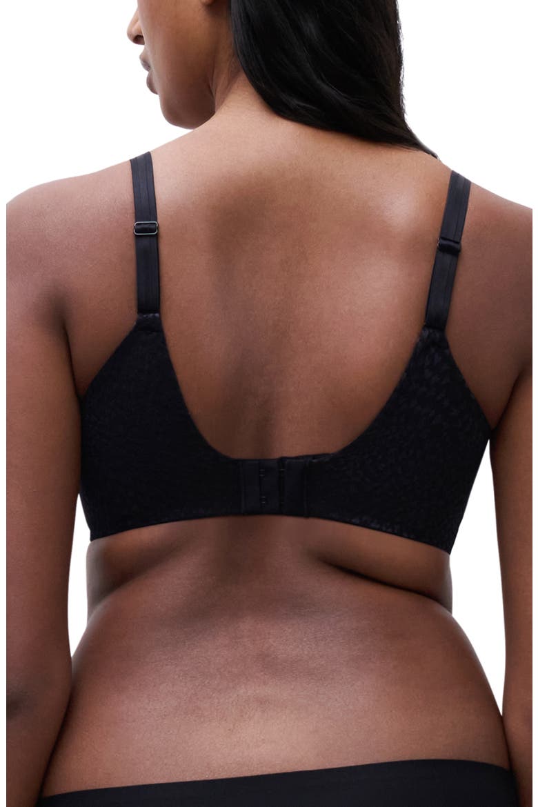 Magique Underwire Back Smoothing Minimizer Bra, Alternate, color, BLACK