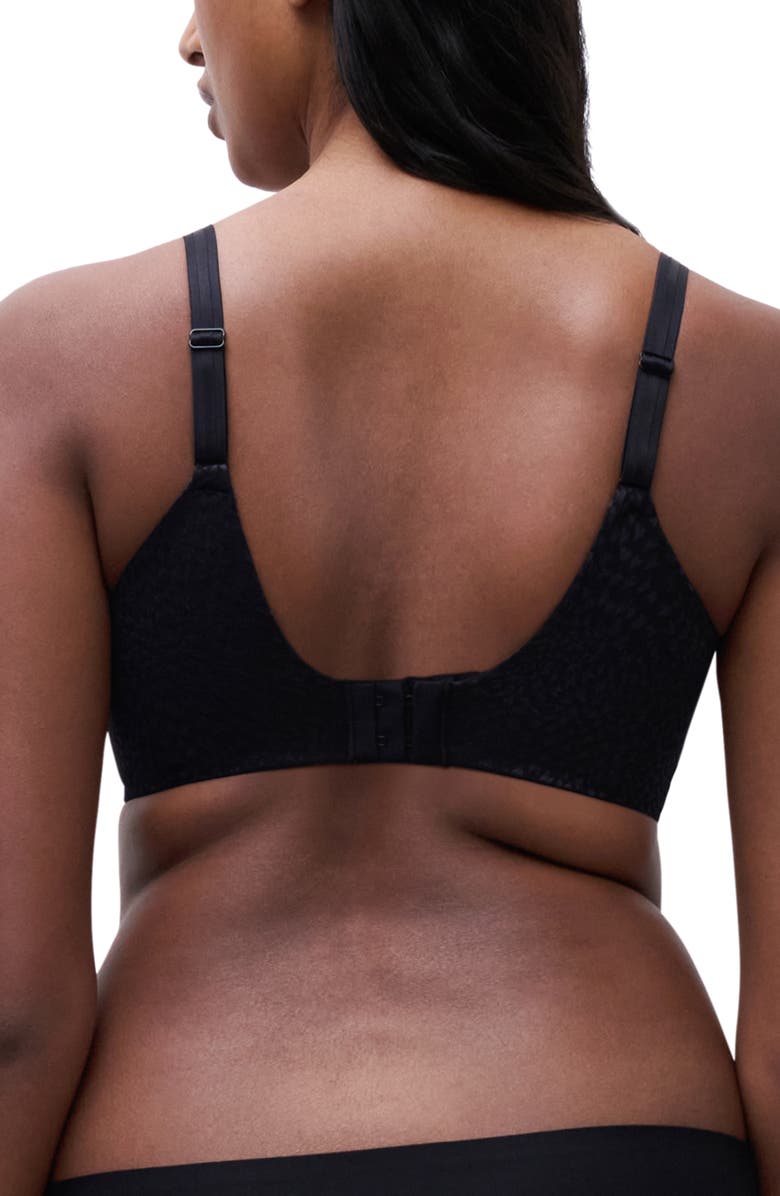 Chantelle Lingerie Magique Underwire Back Smoothing Minimizer Bra, Alternate, color, Black