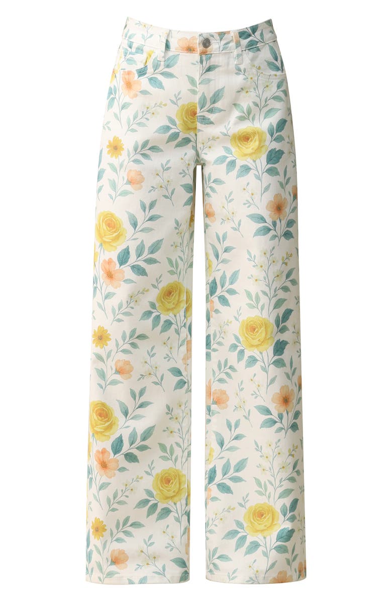 Bayeas Flora Wide Leg Jeans, Alternate, color, 