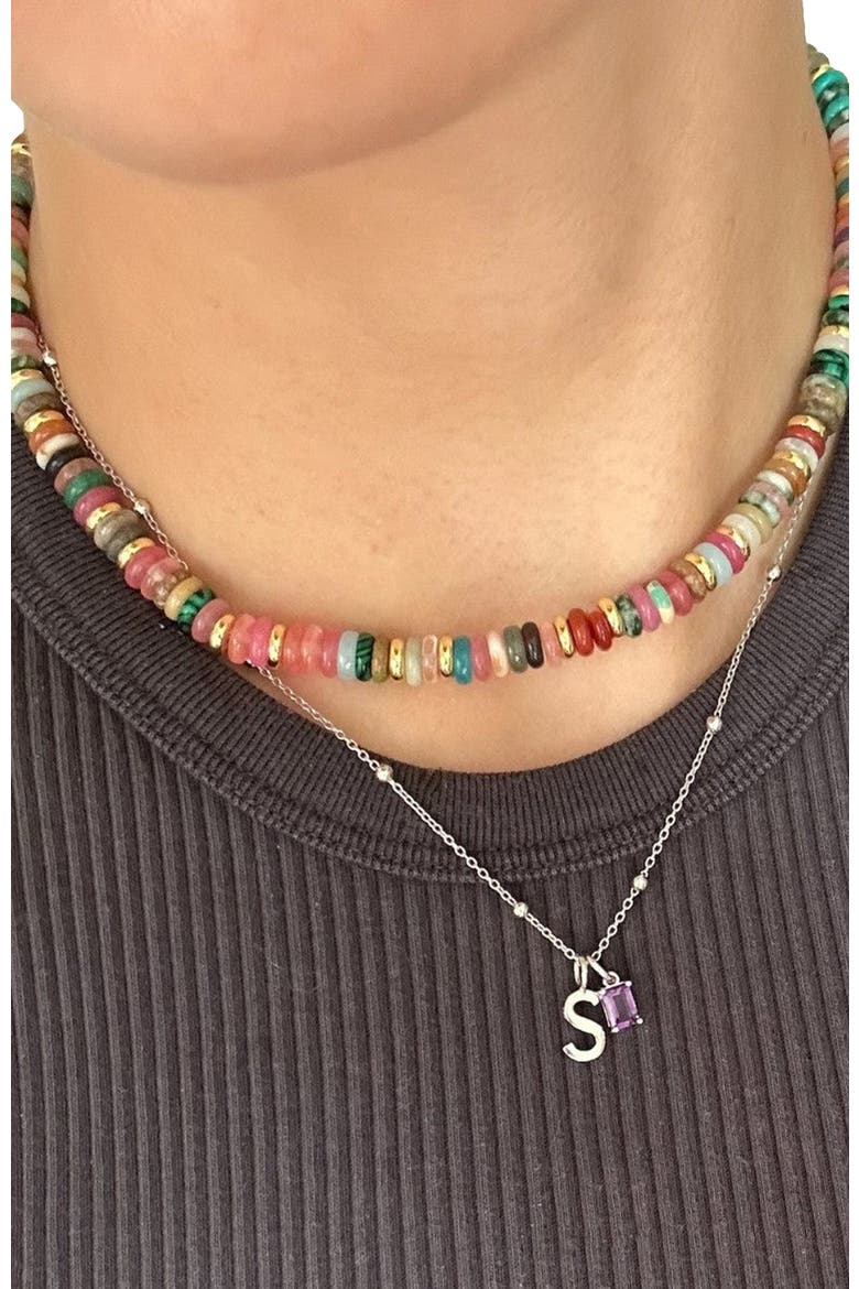 Olivia Gemstone Necklace, Alternate, color, Multicolored