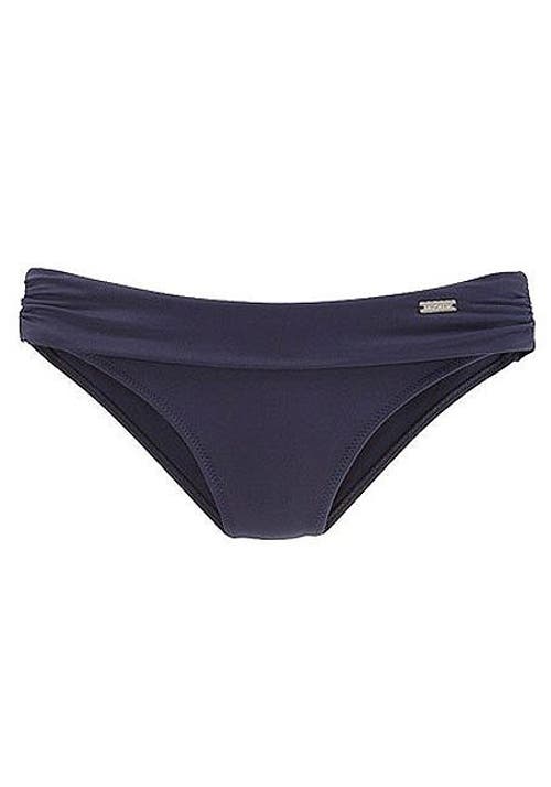 Lascana Fold Over Classic Bikini Bottom In Blue