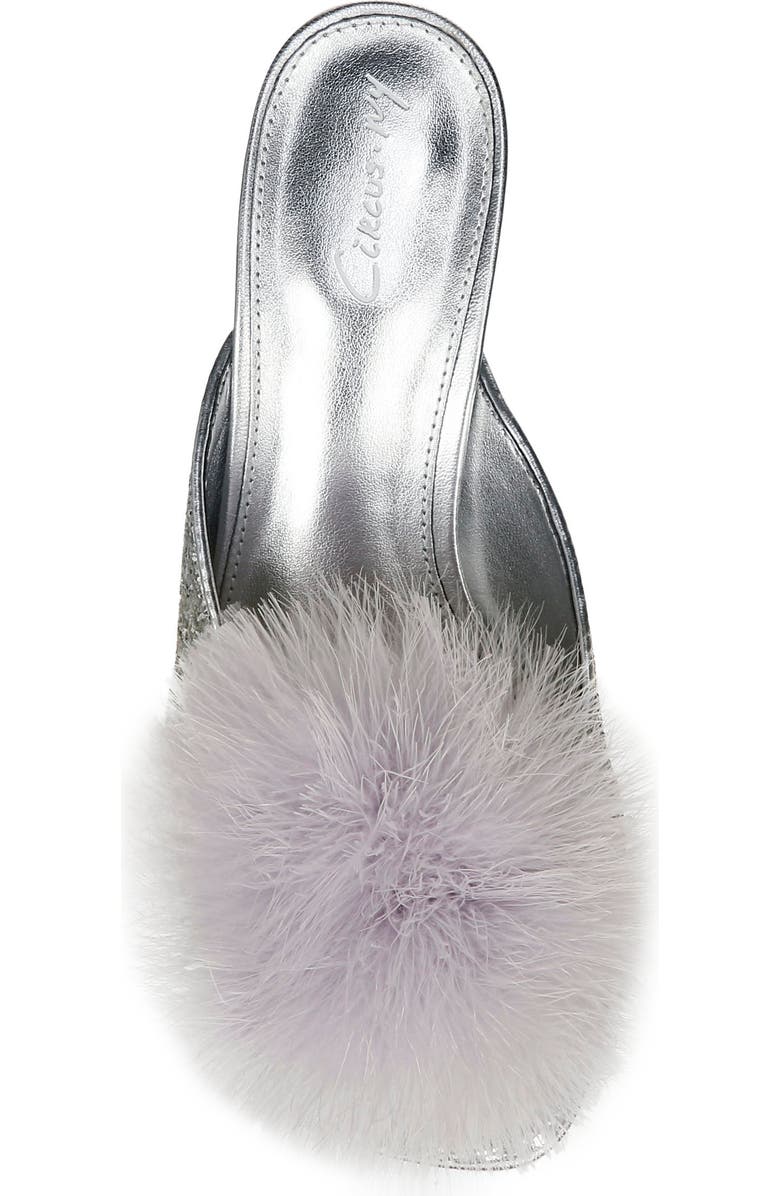 Circus NY by Sam Edelman Hadie Feather Fluff Glitter Mule, Alternate, color,