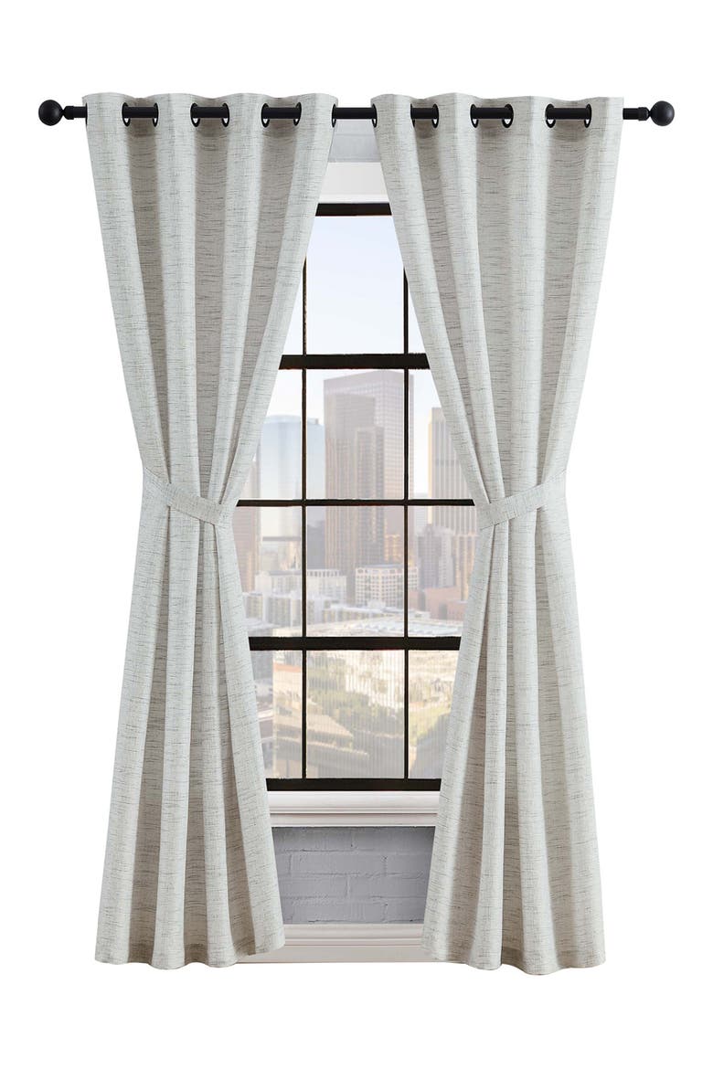 Sierra Textured Set of 2 Curtain Panels, Main, color, TAUPE