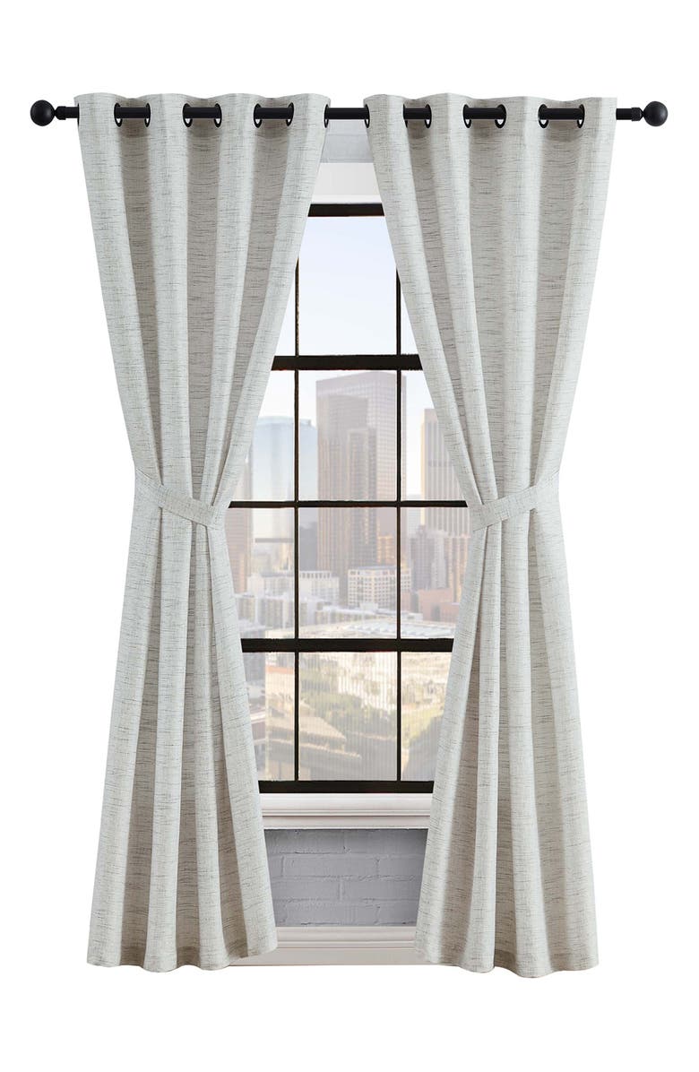 Lucky Brand Sierra Textured Set of 2 Curtain Panels, Main, color, Taupe