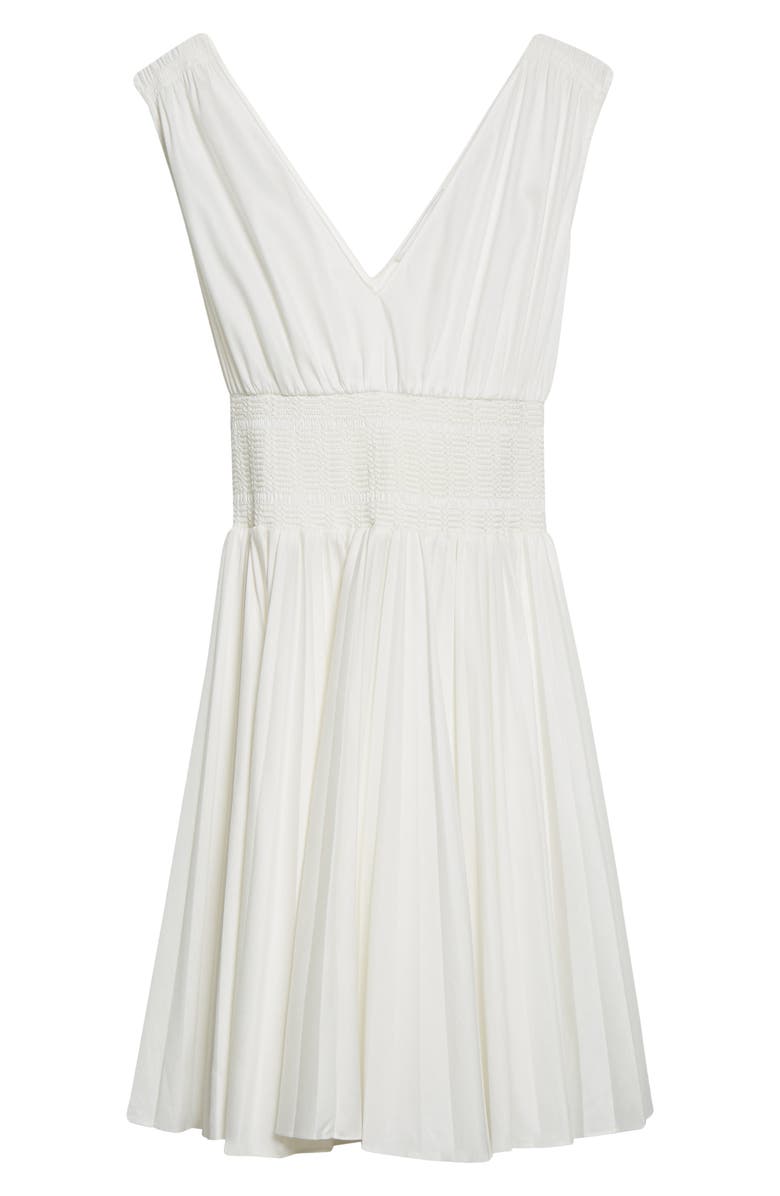 Rebecca Taylor Smocked Sleeveless Dress, Alternate, color, Porcelain