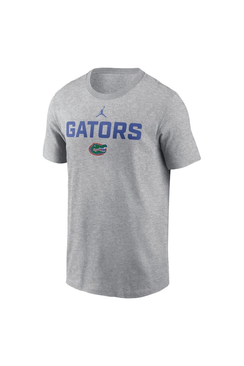 Men's Jordan Brand Heather Gray Florida Gators Campus 2-Hit T-Shirt, Alternate, color, Heather Gray