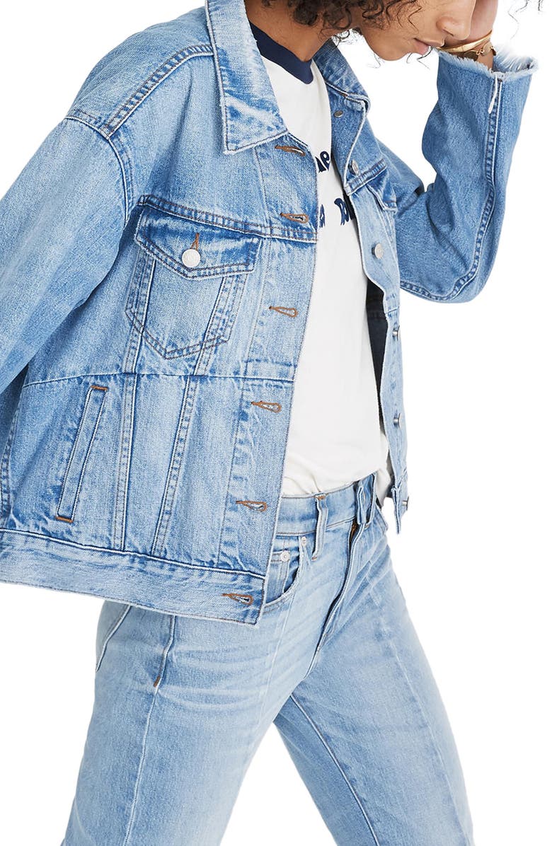 Madewell Reconstructed Jean Jacket, Alternate, color, 