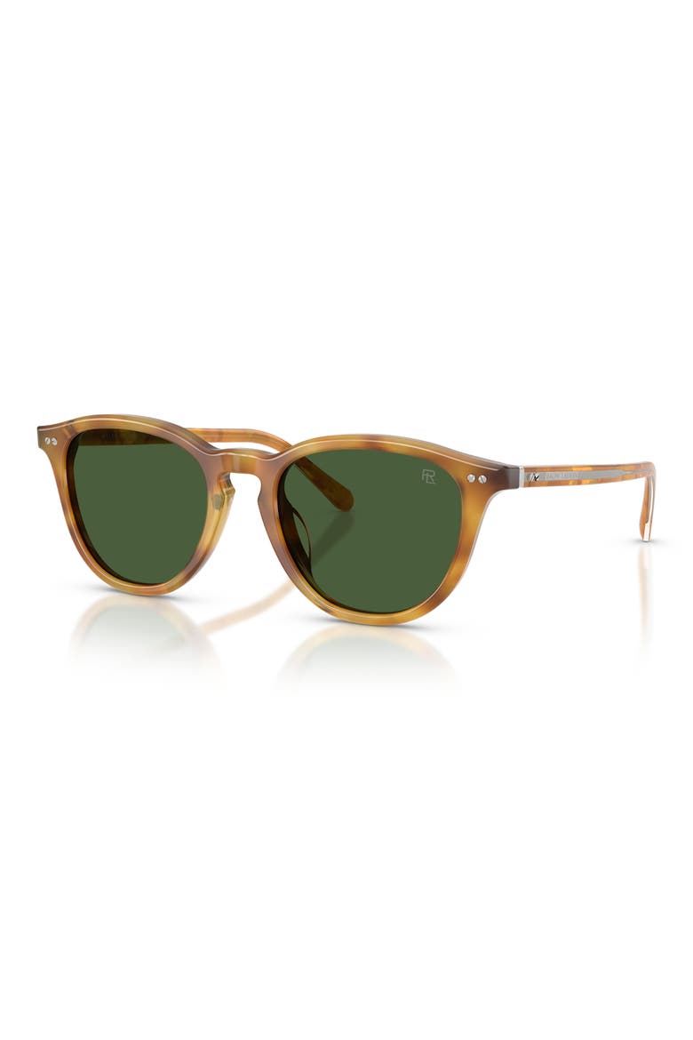 53mm Phantos Sunglasses, Alternate, color, TORTOISE BROWN / BOTTLE GREEN