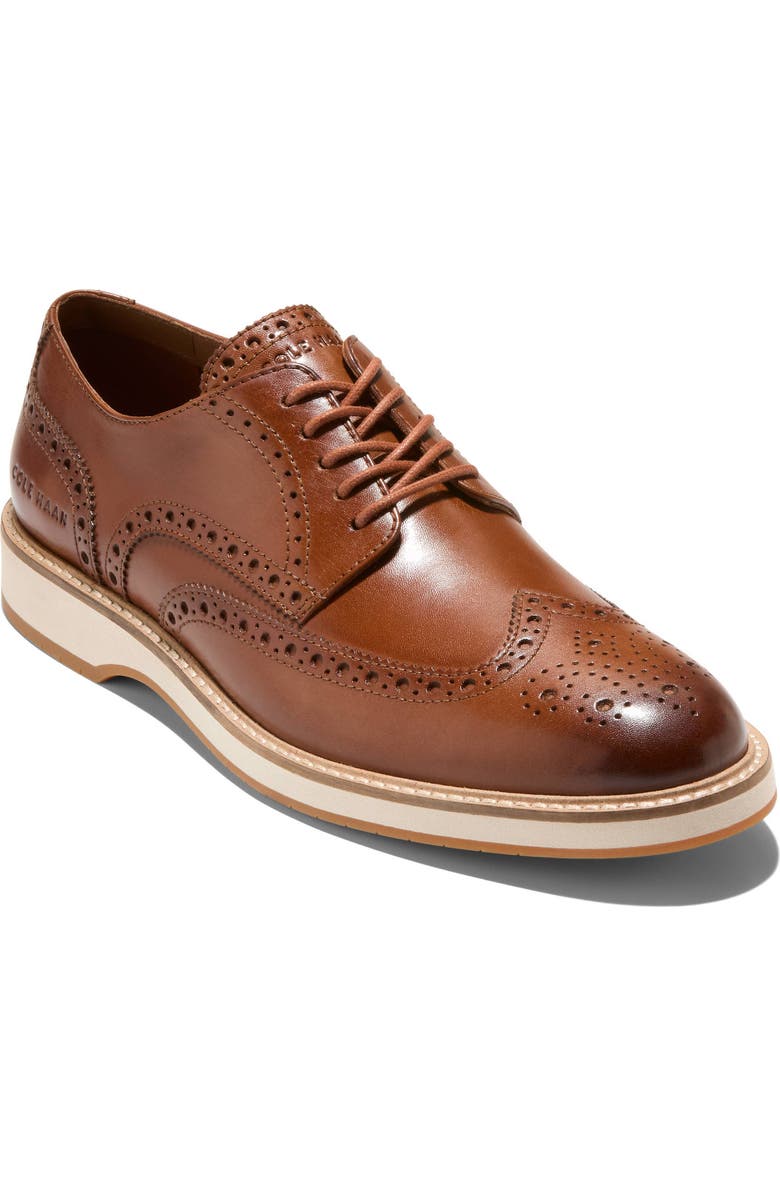 Cole Haan Morse Grand Wingtip Derby, Main, color, Brtsh Tn Ivry Gum