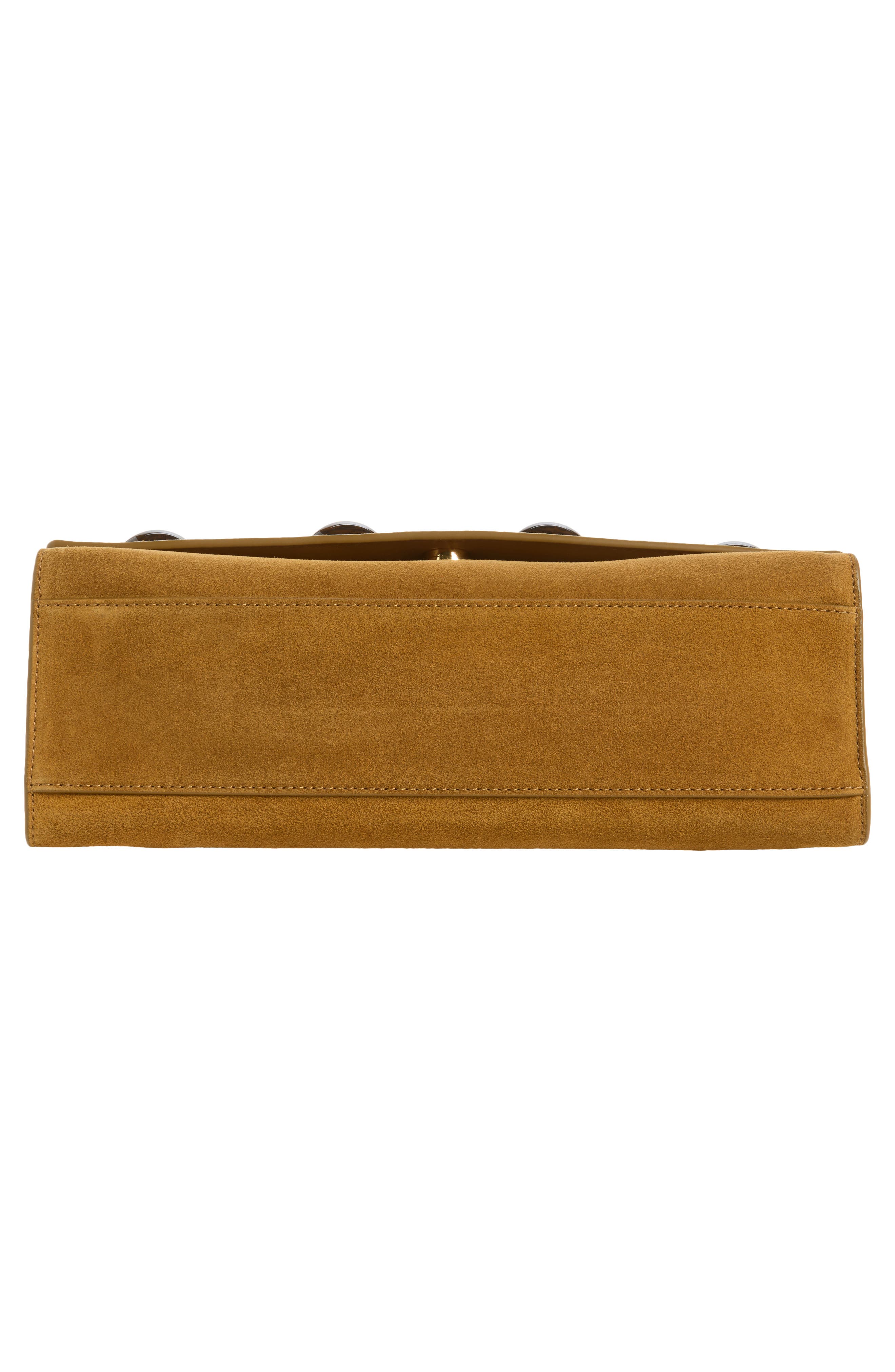 Edit Stone Embellished Suede Shoulder Bag, Alternate, color, ACORN