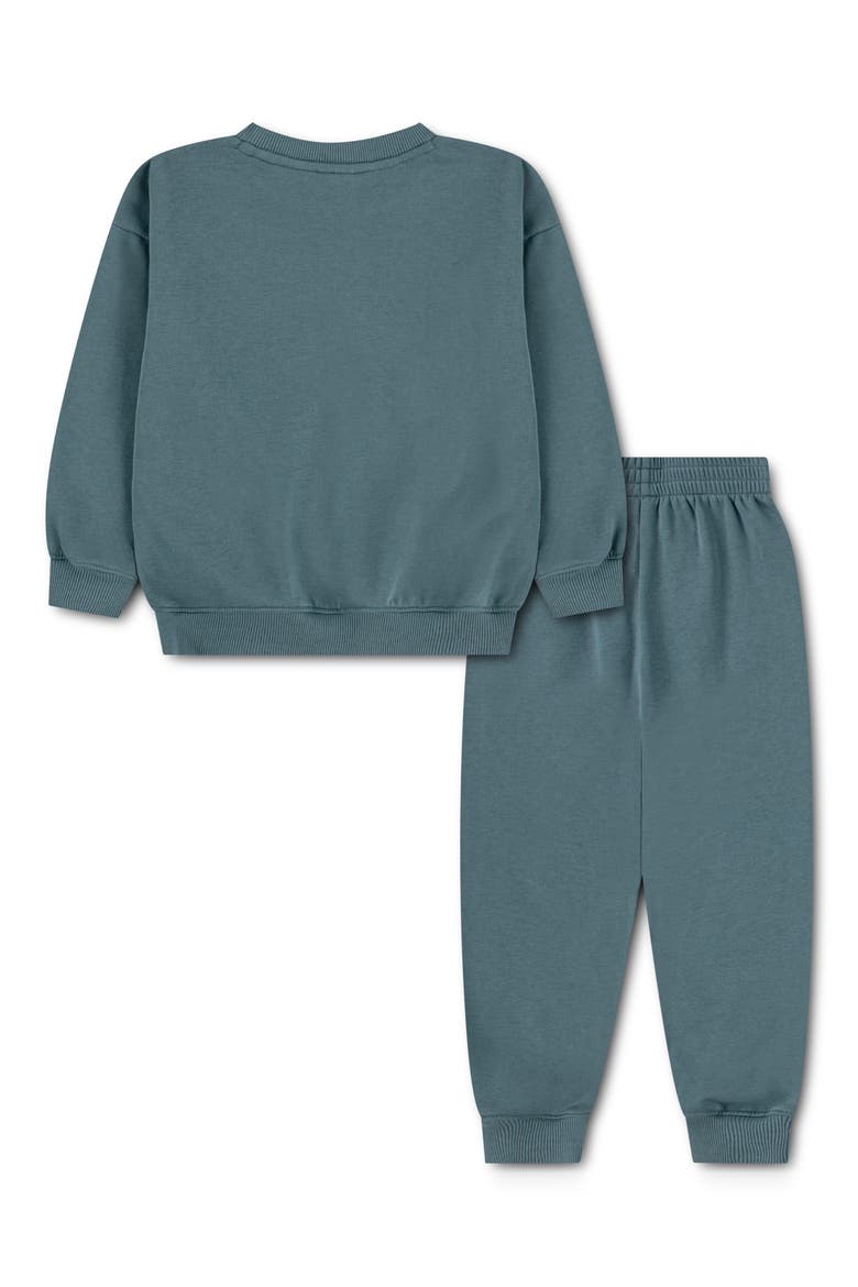 Kids' Oversized Crewneck Sweatshirt & Pants Set, Alternate, color, MINERAL