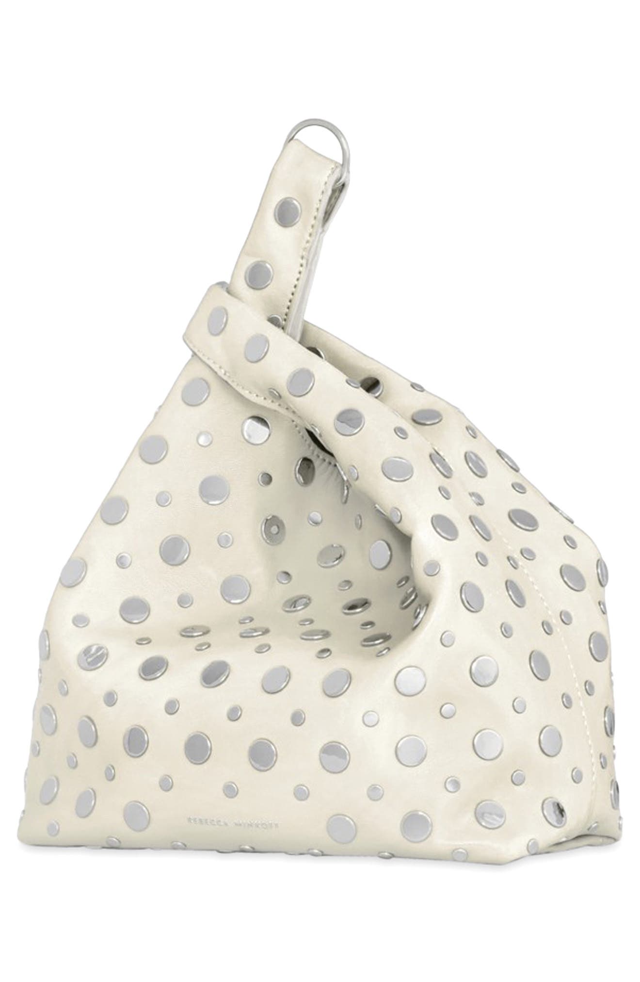 Rebecca Minkoff Ayla Studded Shopper Tote, Alternate, color, Porcelain