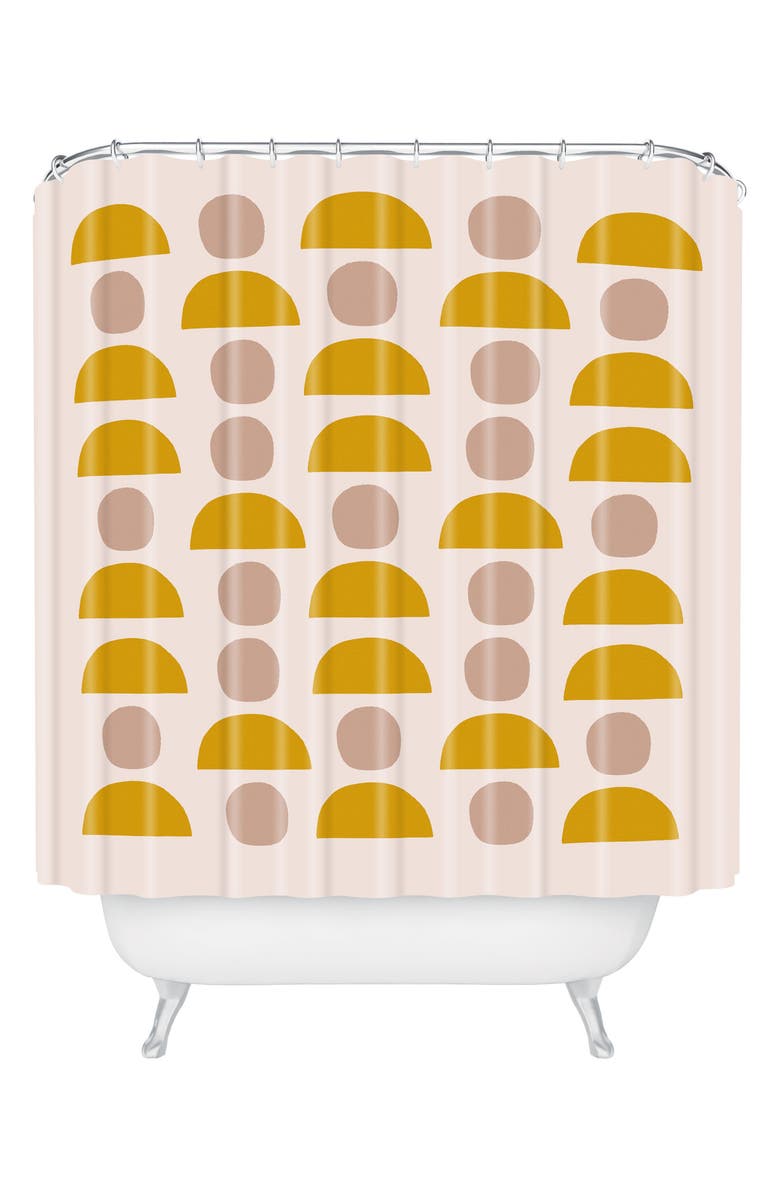 Deny Designs Hello Twigs Shapes Shower Curtain, Main, color, 