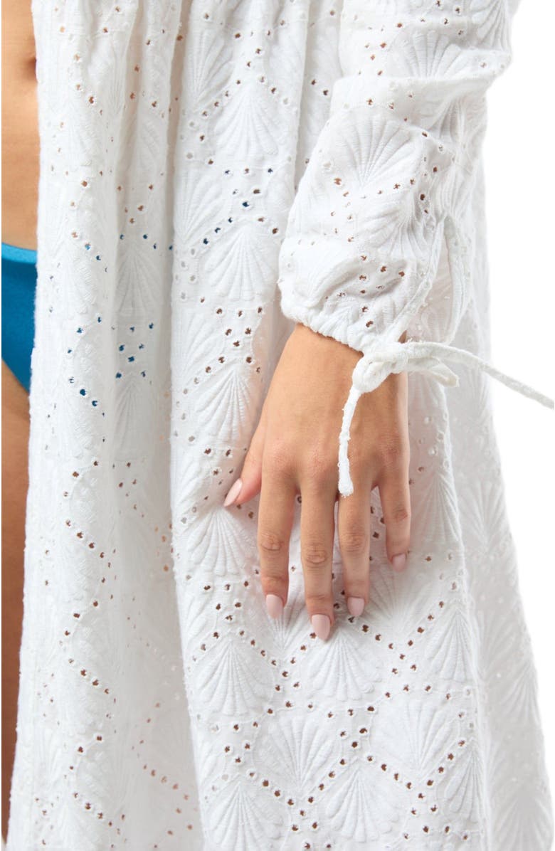 Onia Air Linen Maxi Shirtdress, Alternate, color, 