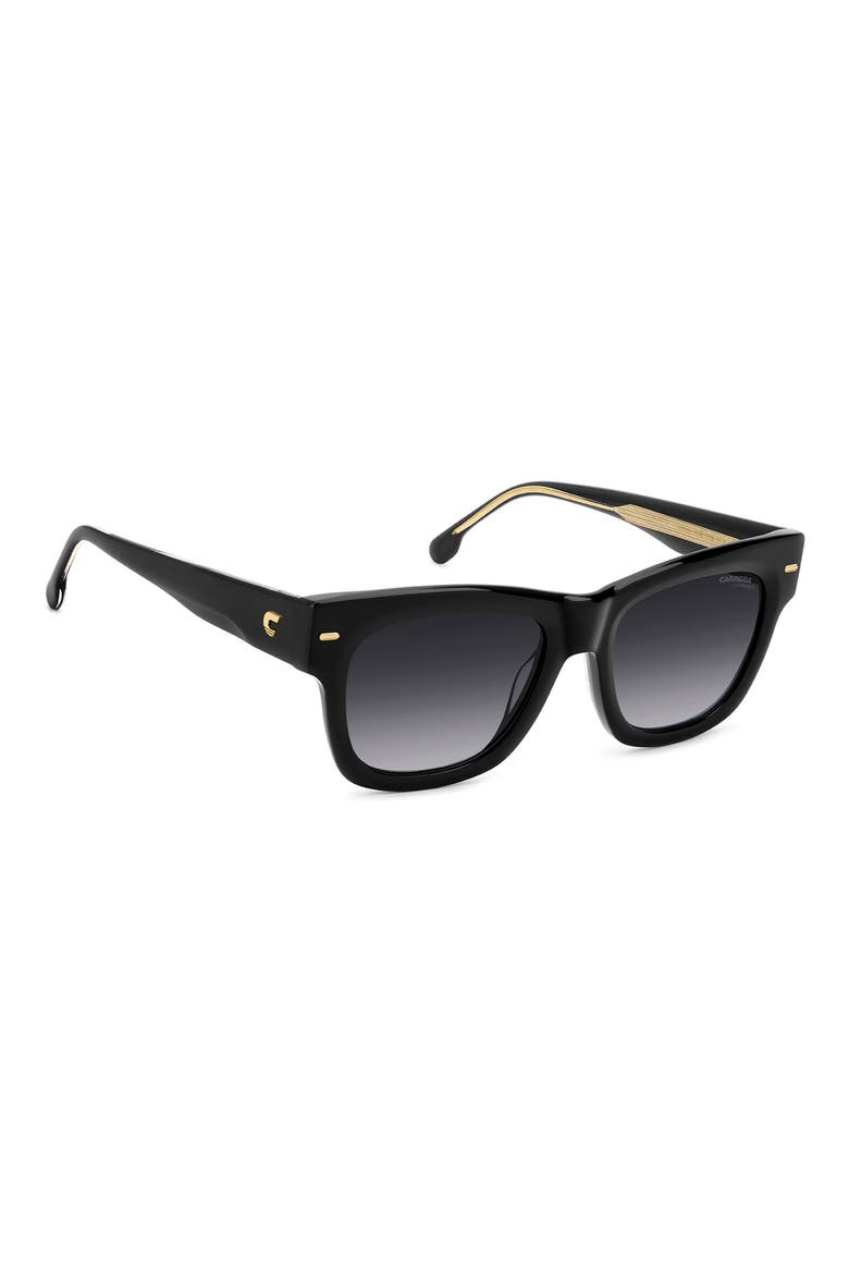 53mm Gradient Square Sunglasses, Alternate, color, BLACK/ DARK GREY SF