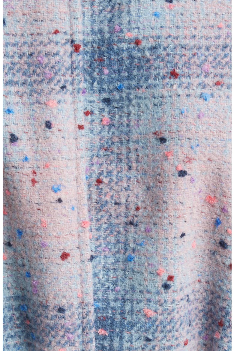 Donegal Tweed Double Breasted Wrap Coat, Alternate, color, BLUE MULTI