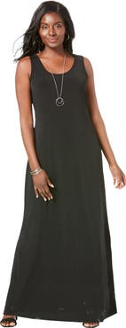 Jessica London Stretch Knit Tank Maxi Dress
